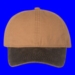 Weathered Canvas Crown with Contrast-Color Visor Cap