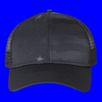 Debossed Stars and Stripes Mesh-Back Cap