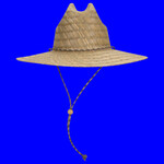 OTTO CAP Straw Lifeguard Hat w/Adjustable Cord