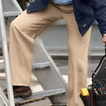 Plain Front Work Pants