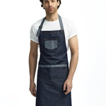 Domain Contrast Denim Bib Apron