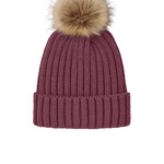 Faux Fur Pom Beanie
