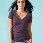 Women’s CVC Deep V-Neck T-Shirt