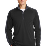 Sport Wick ® Textured Colorblock 1/4 Zip Pullover