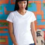 Women's Polyester Sublimation V-Neck Tee