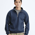 Garment-Dyed Quarter Zip Sweatshirt