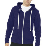 Unisex Triblend Sponge Fleece Full Zip Hoodie