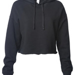 Women's Lightweight Hooded Pullover Crop Sweatshirt