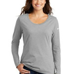 Ladies Core Cotton Long Sleeve Scoop Neck Tee