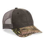 Distressed Camo Mesh-Back Cap