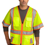 Ansi 107 Class 3 Surveyor Mesh Zippered Two Tone Short Sleeve Vest