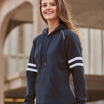 Women's Varsity Fleece Piped Hooded Sweatshirt