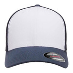 Adult Adjustable White-Front Panel Trucker Cap