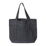 XL Zippered Cotton Canvas Resort Tote